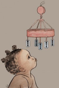 Ilustración ¡Es una niña! Autora Laura Oliver Velasco. Cedida por Confederación de Mujeres en Igualdad. 